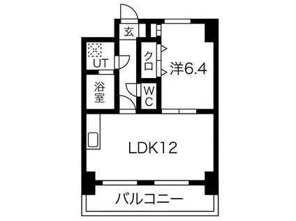モアナコート(1LDK/5階)の間取り写真