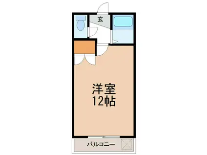 ひまわりハイツ(ワンルーム/1階)の間取り写真