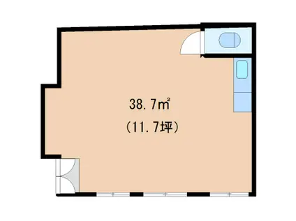 リトルK(ワンルーム/1階)の間取り写真