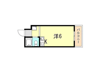 パンブロスII(ワンルーム/3階)の間取り写真