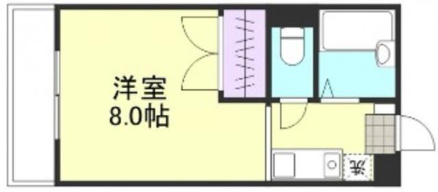 コンフォルト福井(1K/1階)の間取り写真