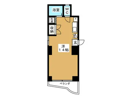 高橋第3ビル(ワンルーム/3階)の間取り写真