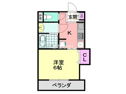 SAKURA ENT(1K/3階)の間取り写真