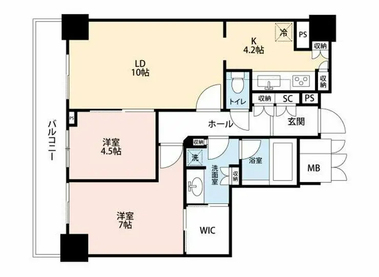 品川タワーフェイス 24階階 間取り