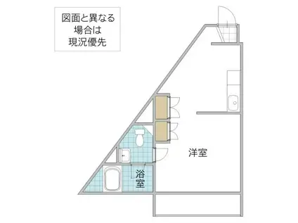 ジュネス並木(1K/2階)の間取り写真