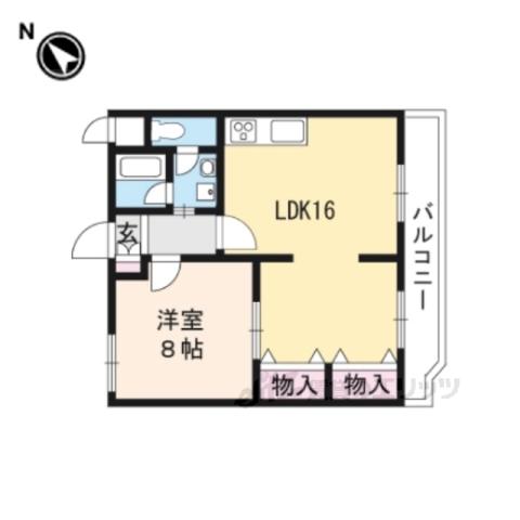 トップペアー福甚NO2(2LDK/1階)の間取り写真