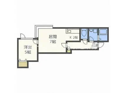 グラウディ・レビジョンII(1LDK/2階)の間取り写真