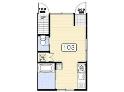 BLANC COULEUR(ワンルーム/1階)の間取り写真