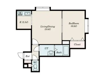 メイプルコート(1LDK/3階)の間取り写真