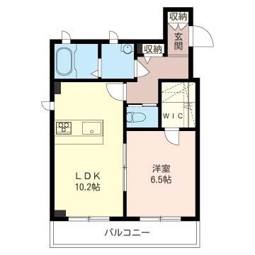 ビバリーコート(1LDK/2階)の間取り写真
