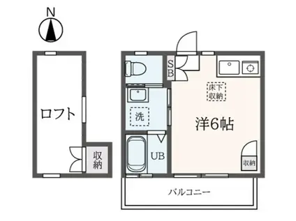 司コーポ(ワンルーム/1階)の間取り写真