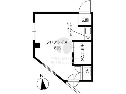ビックイン(ワンルーム/5階)の間取り写真
