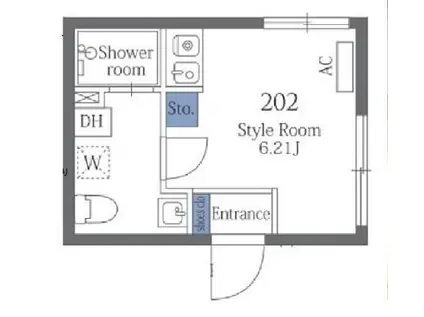 クリプトシーン大森(ワンルーム/2階)の間取り写真