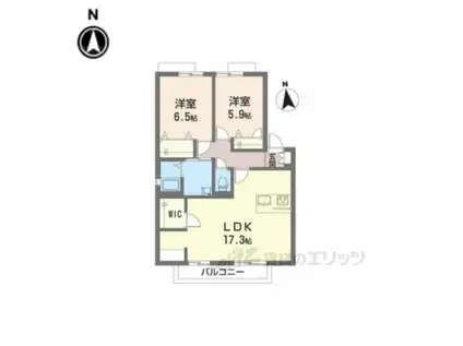 グローリータウン(2LDK/1階)の間取り写真