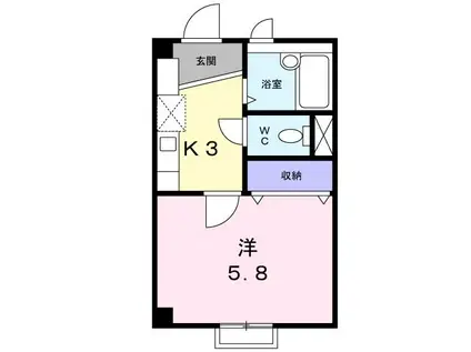 シャルマンフラット(1K/1階)の間取り写真