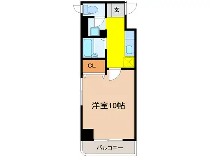 A-ONE(1K/4階)の間取り写真