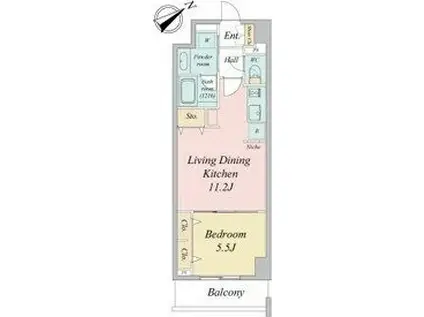 グランルクレ新栄イースト(1LDK/7階)の間取り写真