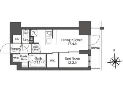 コンフォリア王子(1DK/9階)の間取り写真