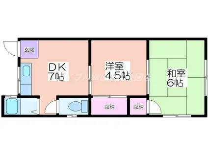 /太平マンション(2DK/3階)の間取り写真