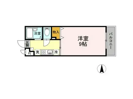 森ビル(1K/1階)の間取り写真