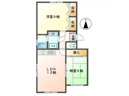 ハイツスベニール(2LDK/1階)の間取り写真