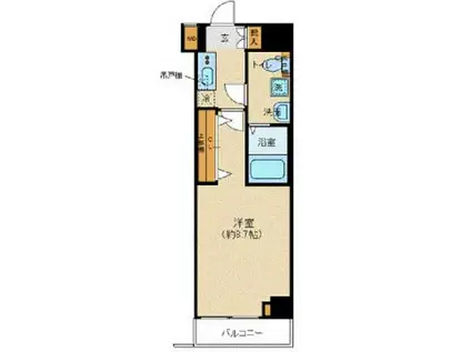 プレール・ドゥーク東陽町II(1K/2階)の間取り写真