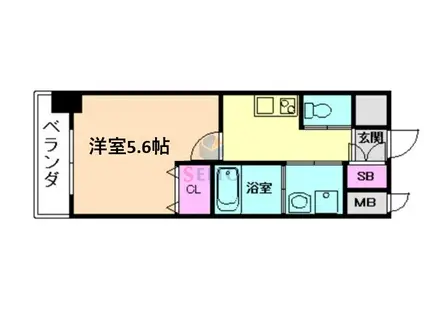 ファーストステージ江坂広芝町(1K/4階)の間取り写真