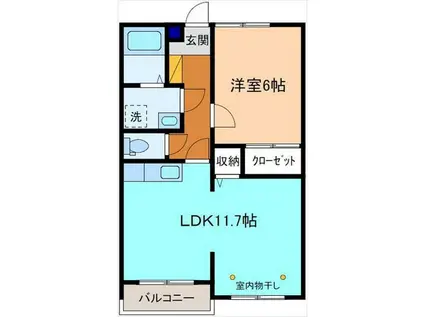 コートダジュール22(1LDK/2階)の間取り写真