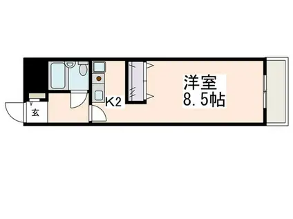 第3天照マンション(1K/1階)の間取り写真