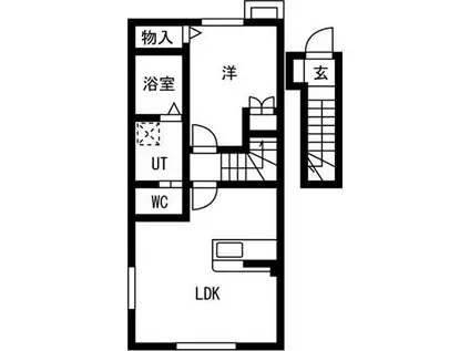 SUN PALACE北上VIII(1LDK/2階)の間取り写真