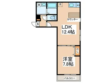 QUIET CRAB HOUSE長津田(1LDK/2階)の間取り写真