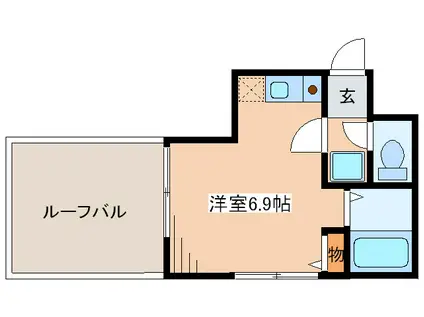 ル・シェル(ワンルーム/3階)の間取り写真