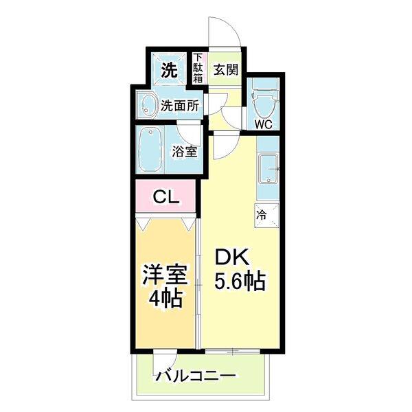 エルスタンザ子平町(1DK/2階)の間取り写真