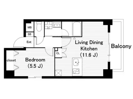 プリマヴィラ本陣(1LDK/4階)の間取り写真