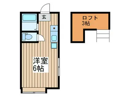 TM-1(ワンルーム/1階)の間取り写真
