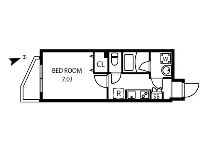 CREVISTA中板橋II(1K/3階)の間取り写真