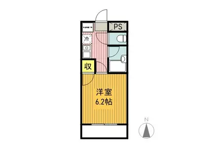 エクセル塩釜II(1K/2階)の間取り写真