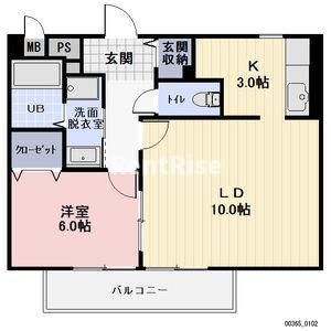 HIGH PERION(1LDK/2階)の間取り写真