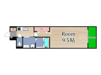 ジュネス エトワール(1K/2階)の間取り写真