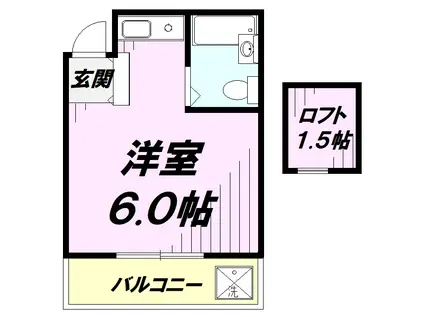 リラヴィレッジ(ワンルーム/2階)の間取り写真