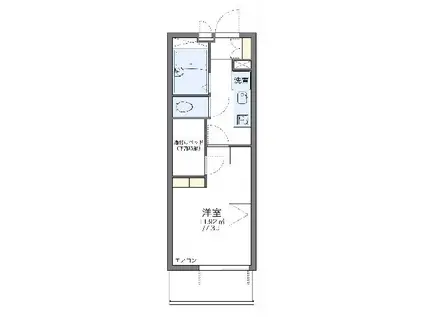 レオパレステルセイラ(1K/2階)の間取り写真