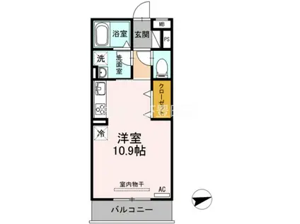 ベッロ・ルーチェIII(ワンルーム/3階)の間取り写真