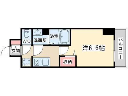 プレサンス梅田Ⅱ(1K/4階)の間取り写真