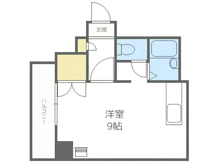 グランヴィレッジ本郷通I(ワンルーム/7階)の間取り写真