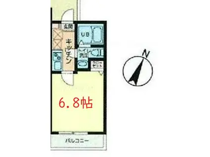 プラナス西谷I(1K/1階)の間取り写真