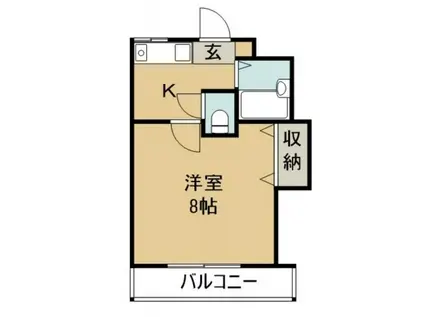 リバティN2(1K/2階)の間取り写真