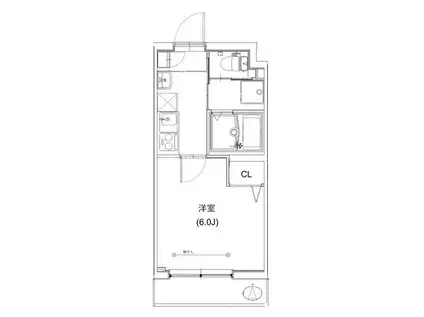 レジデンス関町北(1K/2階)の間取り写真