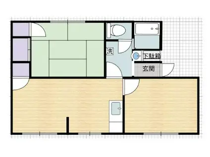 タウニー大郷(2LDK/2階)の間取り写真