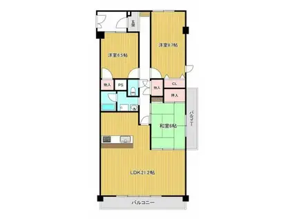 オレンジハイツ(3LDK/3階)の間取り写真