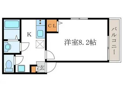 NEXT LIFE 太秦天神川II(1K/4階)の間取り写真